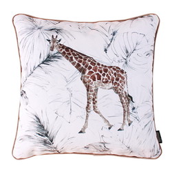 Sierkussen Velvet Giraffe | 45 x 45 cm | Velvet/Polyester