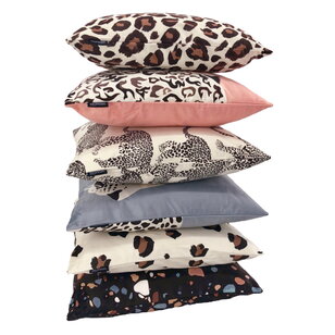 Sierkussen Velvet Leopard #3 | 45 x 45 cm | Velvet/Polyester