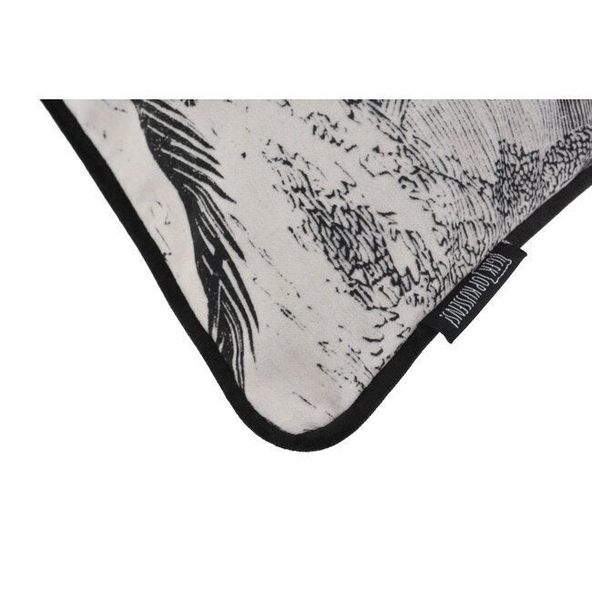 Sierkussen Velvet Leopard Palm | 45 x 45 cm | Velvet/Polyester