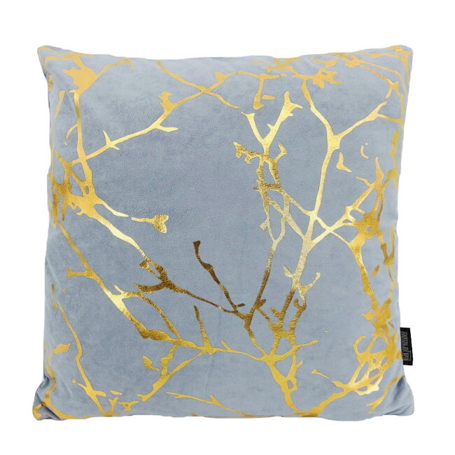 Sierkussen Velvet Marble Lightblue | 45 x 45 cm | Velvet/Polyester