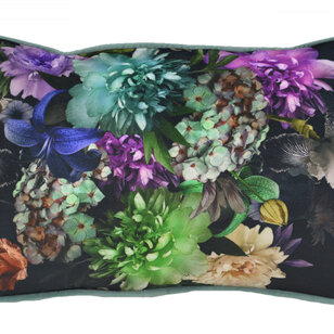 Sierkussen Velvet Pied-De-Poule Flower | 30 x 50 cm | Polyester