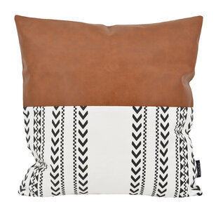 Sierkussen Vida Nova #4 | 45 x 45 cm | Katoen / PU Leder