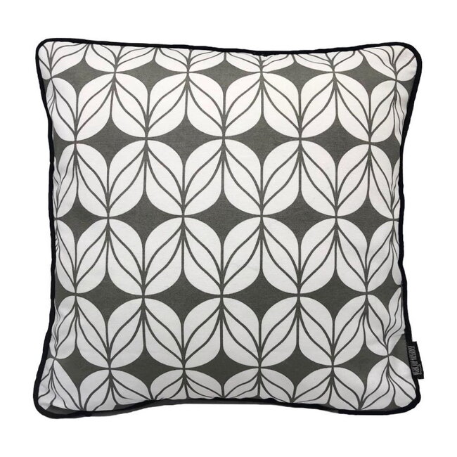 Sierkussen Vintage Retro Tulip Antraciet | 45 x 45 cm | Katoen/Polyester