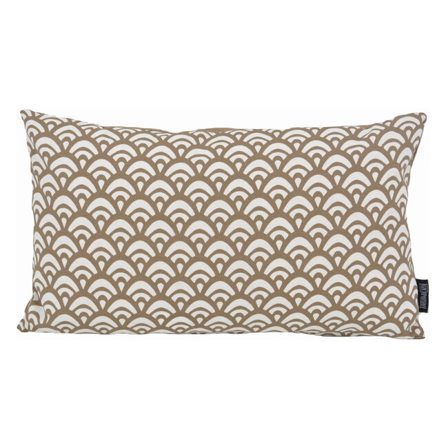 Sierkussen Waves Taupe Long | 30 x 50 cm | Katoen/Polyester