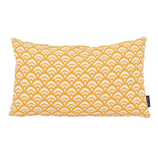 Sierkussen Waves Yellow Long | 30 x 50 cm | Katoen/Polyester