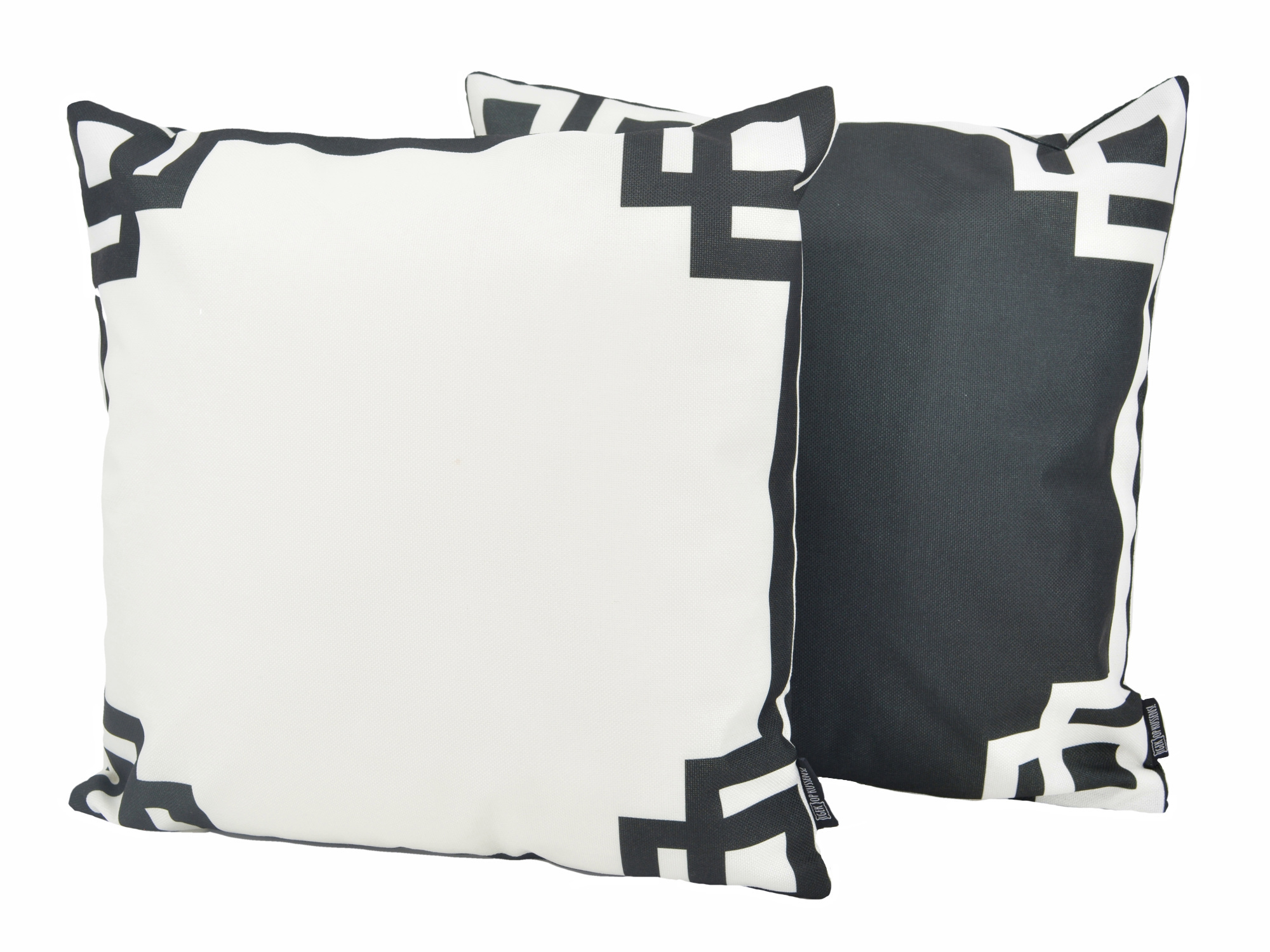 proza reguleren Afwijking Sierkussen White & Black Greek Key - Outdoor | 45 x 45 cm |  Katoen/Polyester | Gek op kussens!