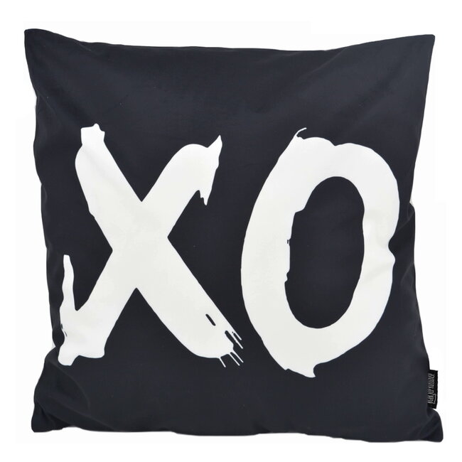 Sierkussen XO Black | 45 x 45 cm | Katoen/Polyester