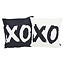 Sierkussen XO Black | 45 x 45 cm | Katoen/Polyester