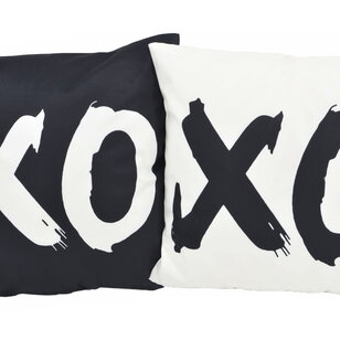 Sierkussen XO White | 45 x 45 cm | Katoen/Polyester