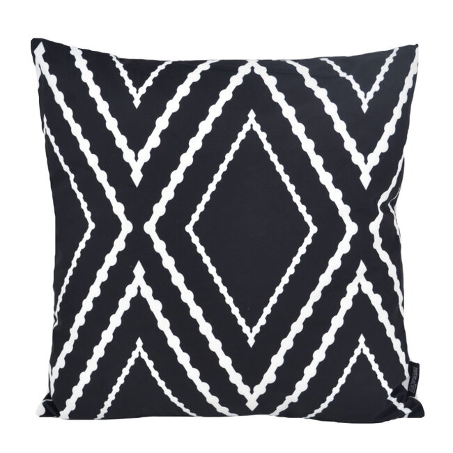 Sierkussen Yana Black | 45 x 45 cm | Katoen/Polyester