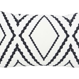 Sierkussen Yana White Long | 30 x 50 cm | Katoen/Polyester