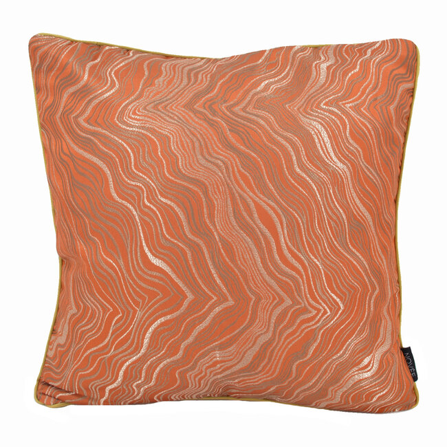 Sierkussen Zinzi Gold / Terra | 45 x 45 cm | Jacquard / Polyester