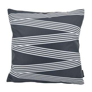 NOVÉE Sierkussen Zwart/Wit Zigzag - Outdoor | 45 x 45 cm | Polyester