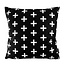 Gek op kussens! Sierkussen Zwart-Wit Kruisjes | 45 x 45 cm | Katoen/Polyester