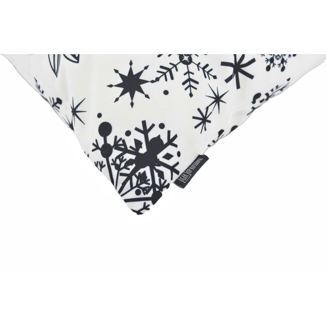 Sierkussen Zwart-Wit Sneeuw | 45 x 45 cm | Katoen/Polyester