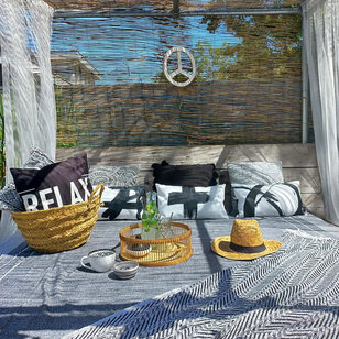 Paint Lines #3 - Outdoor Kussenhoes | 30x50 cm | Katoen