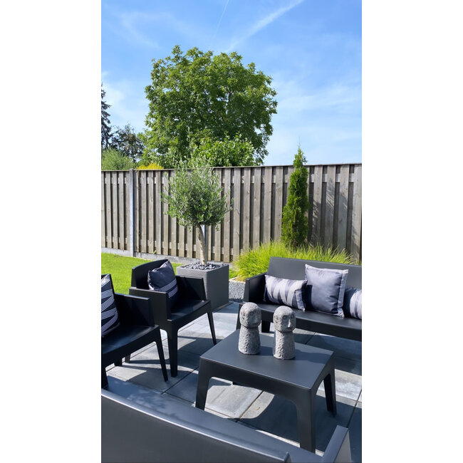 Sierkussen Zwart/Wit Vierkant - Outdoor | 45 x 45 cm | Polyester