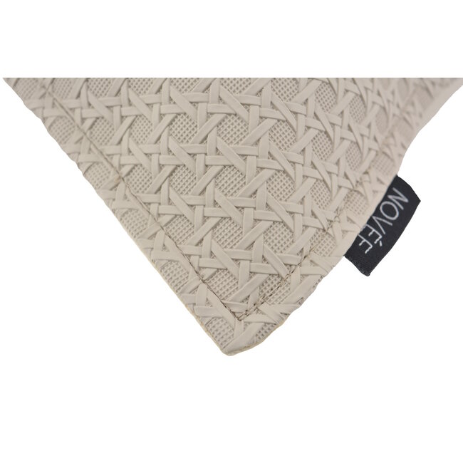 Embossed Beige Kussenhoes | 45x45 cm | PU Leder
