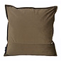 Embossed Brown Kussenhoes | 45x45 cm | PU Leder