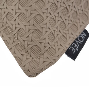 Embossed Taupe Kussenhoes | 45x45 cm | PU Leder