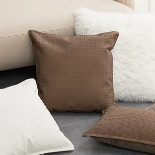 Sierkussen Embossed Brown | 45 x 45 cm | PU Leder