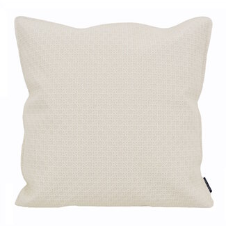 NOVÉE Sierkussen Embossed Cream | 45 x 45 cm | PU Leder