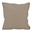 NOVÉE Sierkussen Embossed Taupe | 45 x 45 cm | PU Leder
