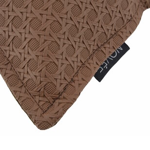 Embossed Brown Kussenhoes | 30x50 cm | PU Leder