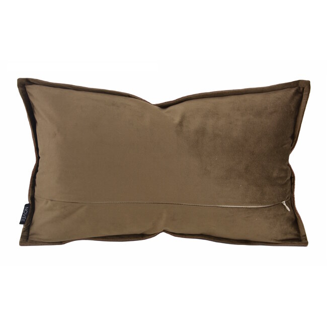 Embossed Brown Kussenhoes | 30x50 cm | PU Leder