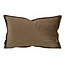 Embossed Brown Kussenhoes | 30x50 cm | PU Leder