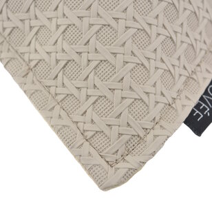 Embossed Beige Kussenhoes | 30x50 cm | PU Leder