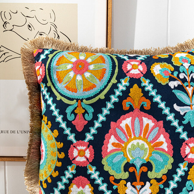 Sierkussen Colorful Boho | 45 x 45 cm | Katoen/Linnen