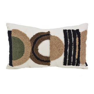 NOVÉE Embroidery Boho Brown Kussenhoes | 30x50 cm | Katoen