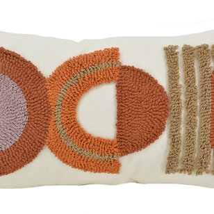 Sierkussen Embroidery Boho Rust | 30 x 50 cm | Katoen