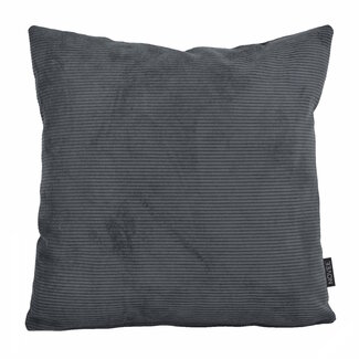 NOVÉE Scala Corduroy Grey Black | 45 x 45 cm | Kussenhoes | Polyester