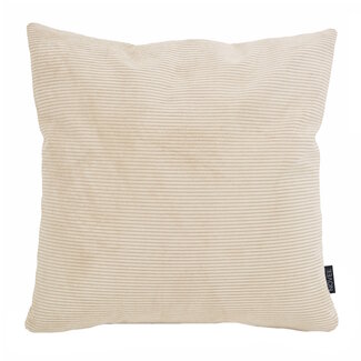 NOVÉE Scala Corduroy Beige | 45 x 45 cm | Kussenhoes | Polyester