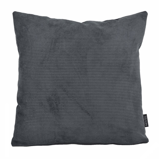 Sierkussen Scala Corduroy Zwart/Grijs | 45 x 45 cm | Polyester