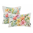 Colorful Flowers Wit Kussenhoes | 30x50 cm | Katoen