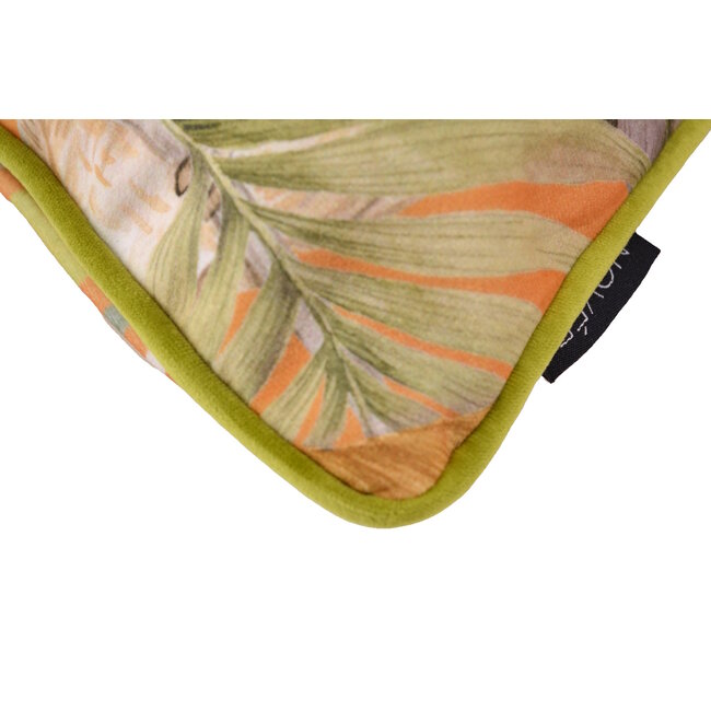 Velvet Noura Grün Kissenbezug | 45x45 cm | Samt/Polyester