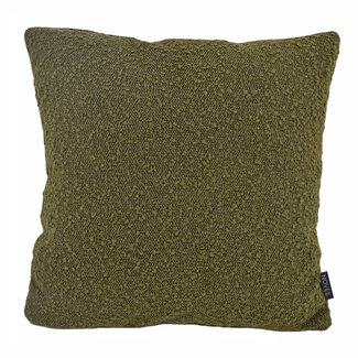 NOVÉE Velvet Boucle Groen/Zwart | 45 x 45 cm | Kussenhoes | Polyester