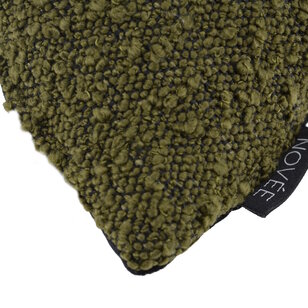 Velvet Bouclé Groen/Zwart Kussenhoes | 45x45 cm | Polyester