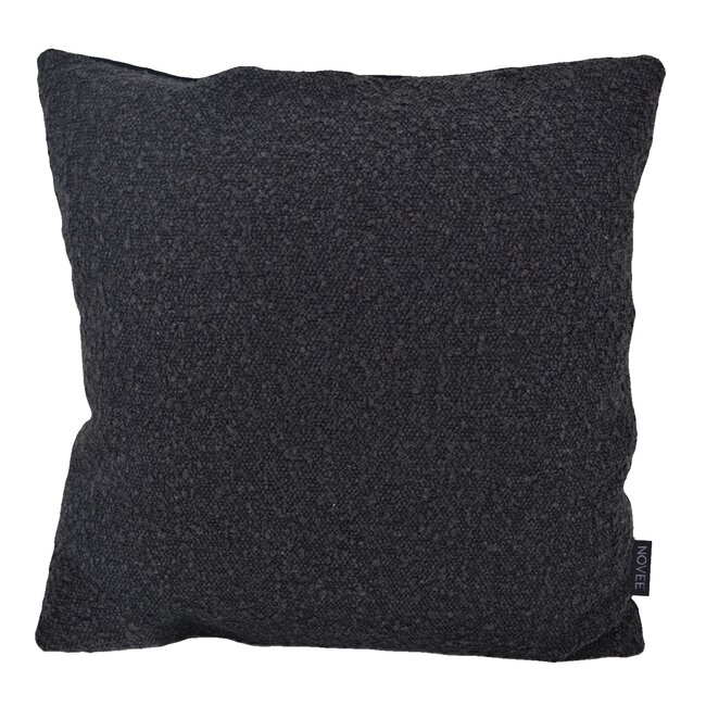 Velvet Boucle Zwart/Zwart | 45 x 45 cm | Kussenhoes | Polyester