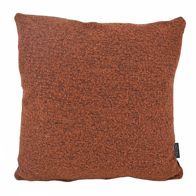 Velvet Boucle Roest/Zwart | 45 x 45 cm | Kussenhoes | Polyester