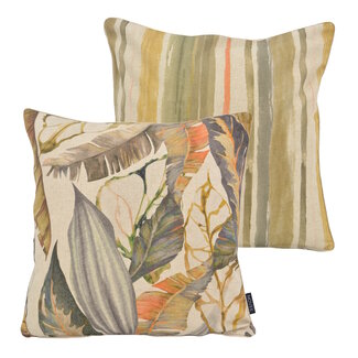 NOVÉE Janaé Jungle Orange Kissenbezug | 45x45 cm | Baumwolle/Leinen