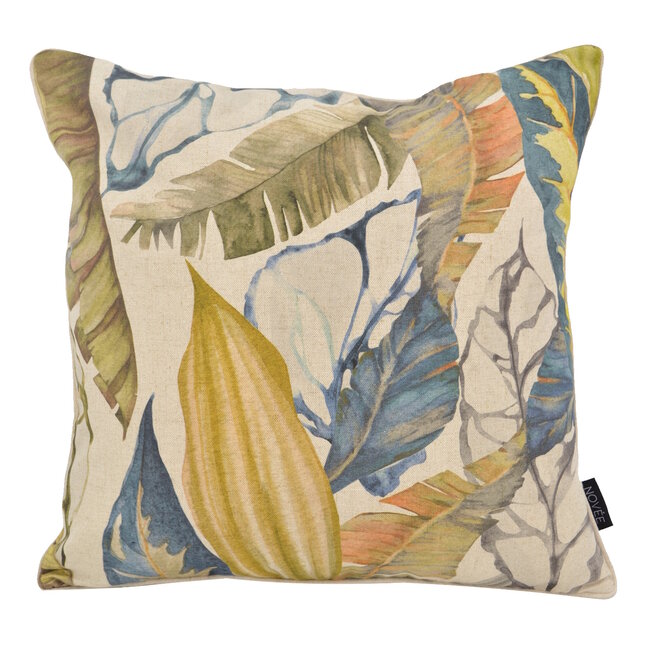 Janaé Jungle Blue Kissenbezug | 45x45 cm | Baumwolle/Leinen