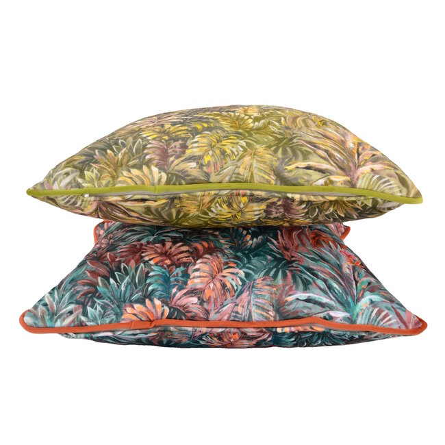 Velvet Jungle Green Kissenbezug | 45x45 cm | Samt/Polyester