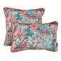 Velvet Jungle Red Kussenhoes | 45x45 cm | Velvet/Polyester