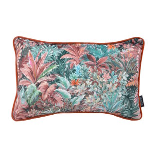 NOVÉE Velvet Jungle Red Kissenbezug | 30x50 cm | Samt/Polyester