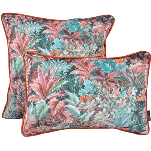 Sierkussen Velvet Jungle Red | 30 x 50  cm | Velvet/Polyester
