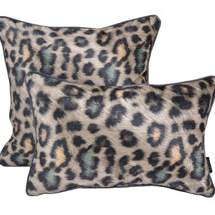 Velvet Colorful Leopard Kussenhoes | 30x50 cm | Velvet/Polyester